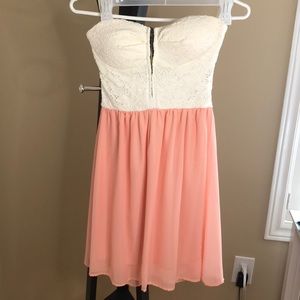 M Boutique strapless dress